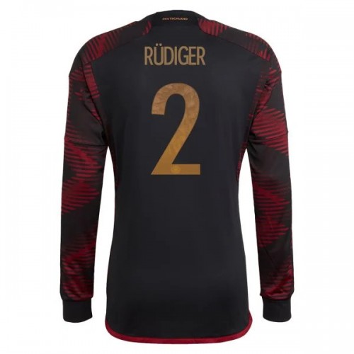 Seconda Maglia Germania Mondiali 2022 Antonio Rüdiger 2 Manica Lunga